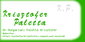 krisztofer paletta business card